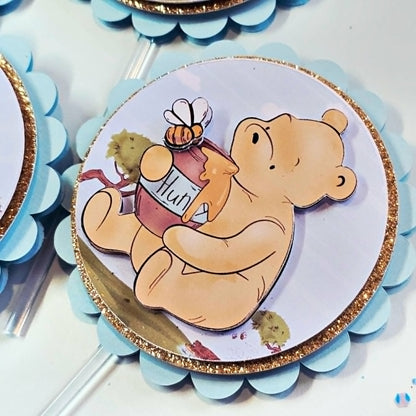 Cupcake Topper Ourson Vintage