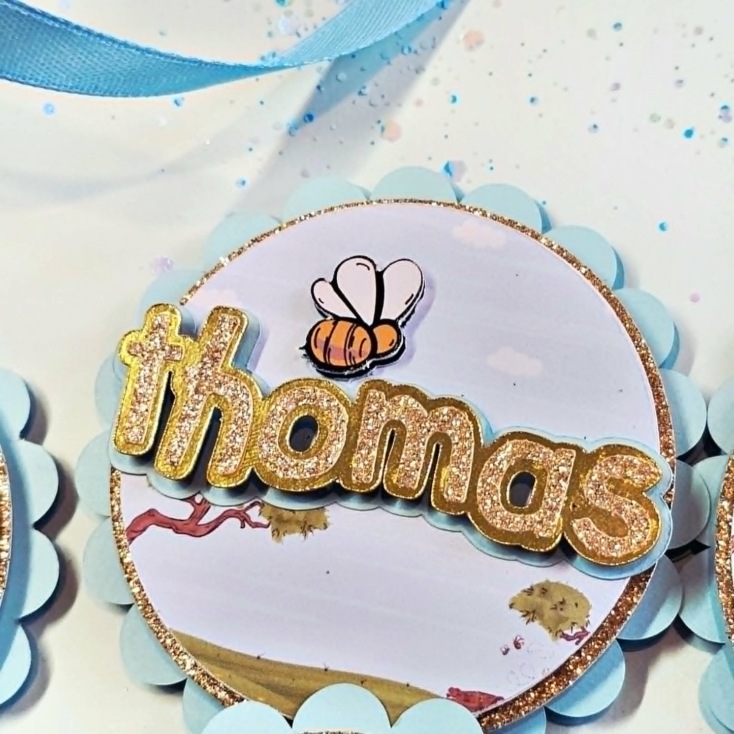 Cupcake Topper Ourson Vintage